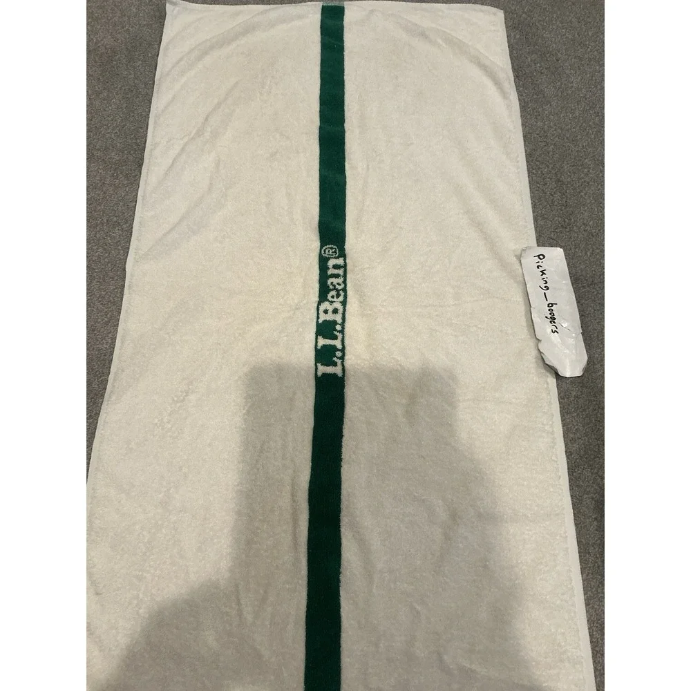 Vintage Bath Beach Towel LL BEAN Cotton Made In USA